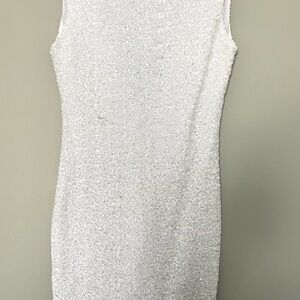 Cream Sheath Mini Dress for Cocktail Nights